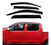 Deflectores de Viento para Toyota Hilux 2006-2015 Double Cab, Derivabrisas Exteriores PMMA de Alta Claridad Viseras Antipluie (Pack de 4)