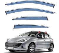 Deflectores Viento automóvil para Peugeot 207 Trim Two MK1 2006-2014, deflectores Lluvia y Ventanas Laterales techos Cortavientos Ventana Coche.