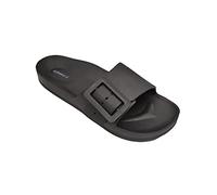 DeFonseca Original Modelo Sestrip - Zapatillas de mujer con banda ajustable de goma para casa, jardín, playa, piscina, calidad, marca italiana, Negro , 36 EU