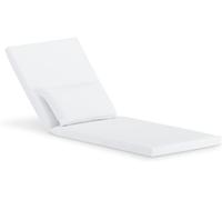 Defora Home Cojín de tumbona impermeable piel nautica blanco