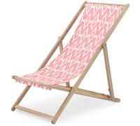 Defora Home Hamaca director jardín tejido kilim coral plegable madera color claro
