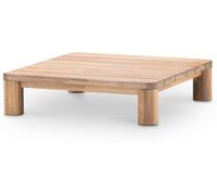 Defora Home Mesa baja madera 100x100 pata cilíndrica