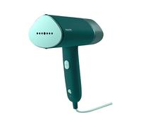 Philips Serie 3000 Vaporizador de Mano - Compacto y Plegable, 1000W, 20 g/min de Vapor, Depósito de Agua Extraible de 120ml, Placa de Vapor metálica, Peso Ligero 660g, Verde Oscuro (STH3020/70)