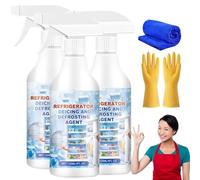 Defrosting Spray for Fridge Freezer, Fridge Freezer Defrosting Spray, Fridge Freezer De-Icer Spray Defrost Ice Deicer 120ml, Fast Defrost Removal & Streak Free Shine (3)