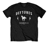 Deftones T Shirt Electric Pony Band Logo Official Mens Black (XX-Large)