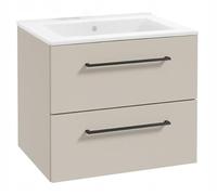 .Deftrans - Armario para debajo del lavabo de 60 cm colgante - Juego de muebles de baño con lavabo moderno - Mueble bajo Cachemira mate - Mueble bajo el baño con cajones de cierre suave