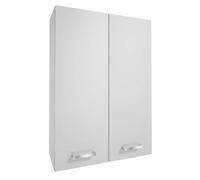 Deftrans Domodomo Armario de baño blanco brillante MEA 71 x 50 cm, armario colgante para cuarto de baño
