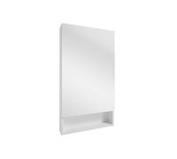 .Deftrans Domodomo Armario de pared de baño estrecho con espejo, 4 estantes, mueble de baño (50 x 90 cm, lupo)