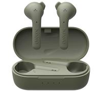 Defunc Auriculares Inalámbricos True Music - Sonido Cristalino, Micrófono, Batería de Larga Duración, Estuche de Carga Portátil, Controles Táctiles, Resistente al Agua y al Sudor, Verde