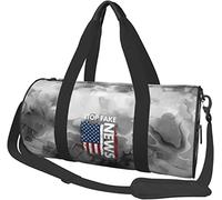 Defund The Media Fake News Equipaje de Viaje Bolsa de Lona Bolsa de Lona Plegable con Ruedas Deportivas, Marmoleado