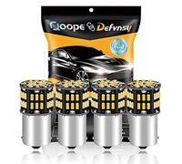 DEFVNSY 1156 BA15S 3014 54-SMD Blanco cálido 3000 K Bombillas LED Lámparas de 12 V para Coche Luz de señal de Giro Interior RV Camper Remolque Barco Luces traseras de Respaldo (Paquete de 4)