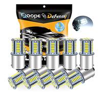 Defvnsy Bombilla LED P21W de 12 V, color blanco superbrillante 1156 BA15S, repuesto para iluminación interior de caravana, caravana, barco, patio, remolque (10 piezas)