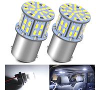 Defvnsy Bombilla P21W 1156 BA15S LED 6000K Blanco, 12V Coche Bombillas 3014 50SMD para RV Luces de marcha atrás, intermitentes, luces traseras, DRL,1141 7506 1003 Compatible - Juego de 2