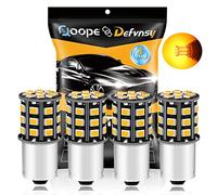 Defvnsy Bombilla Py21w Intermitente Led 12v 24v, 1056 Bau15s 7507 33SMD Bombilla Led Amarillo/ámbar, Super Luminoso Bulbs Intermitentes, Paquete de 4