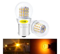 Defvnsy - Paquete de 2 - Ámbar 1156 BA15S 1141 1003 7506 1073 Luz LED extremadamente brillante 3014 39 Bombillas de repuesto SMD para luces de señal de giro Luz de parada trasera - 10-30V DC