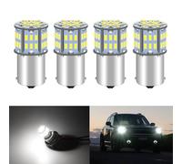 Defvnsy Paquete de 4-6500K Blanco 1156 BA15S Lámparas LED 1141 1003 1073 7506 Bombillas LED 3014 54-SMD para 12V-24V Señal de giro automática Luz de estacionamiento Luces de marcha atrás