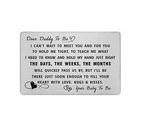 DEGASKEN Tarjeta de felicitación para el nuevo padre de Soon to Be Dad, con texto en inglés «Daddy I Cant Wait to Meet You», tarjeta de felicitación para el día del padre