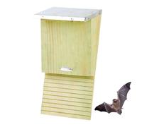 degawo Casa Murciélagos Nido Casta de madera con tejado Zink 19,4x15,9x38,5 cm