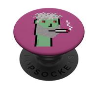 Degen Smokers Club # 82 NFT Generative Pixel Art En Ravencoin PopSockets PopGrip Adhesivo