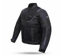 DEGEND BREEZE MAN | Chaqueta Moto para Verano con Protectores PU + Forro Impermeable Desmontable y Flujo de Viento | Homologado Europeo - Negro, 6XL