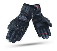 DEGEND GP-2 Negro | Guantes Moto Racing Hombre para Verano de Alta Resistencia - Piel de Vaca, TPU y Kevlar de Máxima Resistencia a los Impactos - Accesorios Moto Talla L
