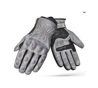 Indus Plateado | Guantes de Moto Piel Invierno Cortavientos Impermeables 100% Piel de Cabra con Protección Nudillos y Dedos | TPU y Forro Invierno 3M Thinsulate | Homologado CE - Accesorios Moto XL
