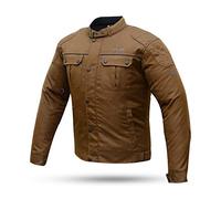 DEGEND LONDON | Chaqueta Moto para Hombre con Protección Nivel 2 [Hombros y Codos] + Forro de Invierno Removible Homologada (EN 17092) Café XL