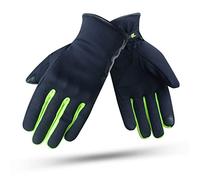 DEGEND Mr 1 Negro Fluor | Guante Moto Invierno para Hombre Cortavientos Impermeables | Suave y Cómodo Hecho en Goma Elástica Transpirable con Forro Invierno 3M Thinsulate - Protecciones Moto Talla M