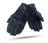 DEGEND R-3000 Negro | Guantes Moto Racing Hombre para Verano de Alta Resistencia - Guante Moto Piel con Protecciones en Nudillos Resistente a los Impactos - Talla S