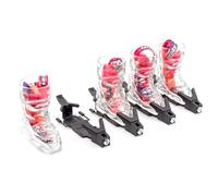 Deggelbam Juego de 4 vasos de chupito con forma de esquí con fijación. El verdadero atractivo en cualquier fiesta de ApresSki. ¡Perfecto como regalo de cumpleaños o simplemente porque sí! 4cl negro