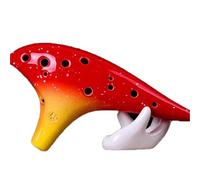 Degradado Chino Tao 12 Agujeros Cerámica Ocarina Alto C Tono Clave Instrumento De Música Profesional(Red)