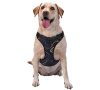 Degradado Lineal Dorado con Hojas de Ginkgo biloba,Arnés para Mascotas, arnés Reflectante Ajustable para Perros,XL