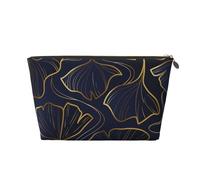 Degradado Lineal Dorado con Hojas De Ginkgo Biloba, Bolsa de Maquillaje Bolsa de cosméticos Bolsa de artículos de tocador de Viaje portátil Bolsa de artículos de tocador