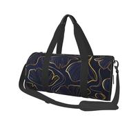Degradado Lineal Dorado con Hojas De Ginkgo Biloba, Bolsa de Viaje de Gran Capacidad, Bolso Redondo, Bolsa de Viaje Deportiva, Bolsa de Mano, Bolsa de Fitness