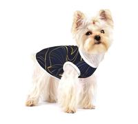 Degradado Lineal Dorado con Hojas de Ginkgo biloba,Camiseta de algodón sin Mangas para Mascotas, Chaleco Transpirable, Suave y elástico para Cachorros,M