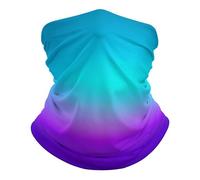 Degradado Suave De Violeta A Azul Cian Polainas De Cuello Viento Polvo Prueba Pasamontañas Antideslizante Cuello Pañuelo para Mujer Caza Elástico Bandana