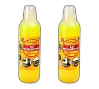 Degrasor - Limpiador y desengrasante - Lote de 2 - Amarillo - para adultos - Para cocinar, baño, suelos y llantas - Capacidad de 1 L