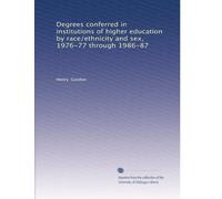 Degrees conferred in institutions of higher education by race/ethnicity and sex, 1976-77 through 1986-87
