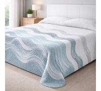 Degrees Home Paraiso - Colcha Boutí Fina para Todas Las Estaciones - Cubre Cama Multiusos Diseño Estampado Suave, Lavable y Ligero 100% Microfibra (270x260) - Ideal para Camas 90/105/135/150/180