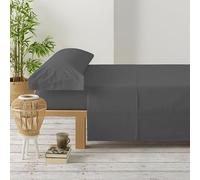 Degrees home - Premium - Juego de sabanas 180 x 200-4 Piezas -1 Sabana, 1 Bajeras Ajustables y 2 Fundas de Almohadas de 80x50 - Microfibra cepillada (Cama 180 - Pizarra)