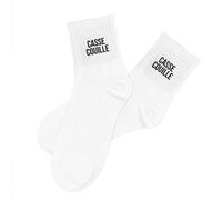 DEGUISE TOI - Calcetines blancos para hombre - 1 par de calcetines - Talla única - Accesorios para disfraces - -
