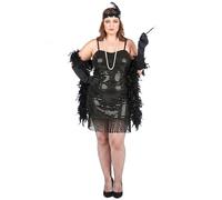 DEGUISE TOI Disfraz de charlestón talla grande para mujer - XXL