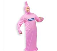 DEGUISE TOI - Disfraz de condón adulto - 1 mono - Talla única - Rosa - Disfraces adultos - 100% poliéster - Lavar a mano