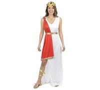 DEGUISE TOI Disfraz de diosa romana toga roja para mujer - XS