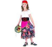 DEGUISE TOI Disfraz de Gitana para niña - S 4-6 años (110-120 cm)