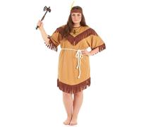 DEGUISE TOI Disfraz de india bicolor para mujer talla grande - XXL