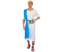 DEGUISE TOI - Disfraz emperador griego azul para hombre - Toge - Cinturón - Toge - Toge - Toge - Toe - XXL - Azul - Disfraces para adultos -
