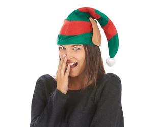 DEGUISE TOI Gorro Duende de papá Noel Rayas Orejas