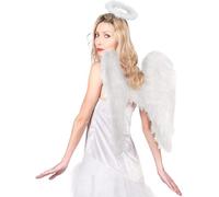 DEGUISE TOI Kit de Accesorios de ángel Blanco para Adulto