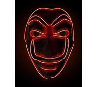 DEGUISE TOI Máscara de ladrón LED Rojos Adultos